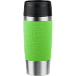 Emsa N20207 Travel Mug Classic Gobelet isotherme 0,36 l | Bouchon à vis confortable | Acier inoxydable | 4 h chaud et froid 8 h | 100% étanche | Passe au lave-vaisselle | Ouverture à 360° | Citron