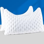 Cooling Side Sleeper Pillow 2 Pack for Neck and Shoulder Pain Relief, Adjustable Shredded Memory Foam Neck Pillows Sleeping, Cervical Support Bed Pillows, Queen Size 2 Pack Bed Pillows for Sleeping