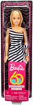 Mattel - Poupée Barbie . 60th Anniversaire Poupée Robe zébrée Noir & Blanc