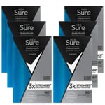 Sure Mens Men Maximum Protection Clean Scent Anti-Perspirant Cream 45ml, 6 Pack - One Size