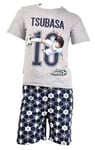 Pyjama Garçon Licence : Mickey, Looney Tunes, Age De Glace, Minions, Peppa Pig En Coton Ultra Confort Captain Tsubaba Et2159 Gris