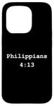 iPhone 15 Pro Christian faith holy bible verses typeset Philippians 4:13 Case