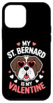 iPhone 12 mini St Bernard My Valentines Hearts Day Dog Mom Dad Case