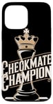 Coque pour iPhone 13 Pro Max Champion Échec Et Mat Passionnés de Jeu