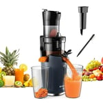 Biolomix Masticating Juicers for Whole Fruits and Vegetables, Cold Press Masticating Juicer with Wide Mouth 78 mm Feeding Chute, Reverse Function DC Quiet Motor Fresh Healthy Juice Extractor