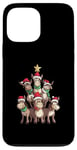 Coque pour iPhone 13 Pro Max Sapin de Noël en forme d'âne pour filles et garçons Père Noël amusant