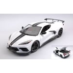 CHEVROLET CORVETTE STINGRAY (HIGH WING) 2020 WHITE 1:18 Maisto Auto Stradali