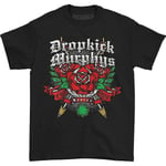 Dropkick Murphys Rose Tattoo T-shirt för män Svart Black M