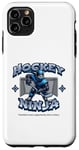 Coque pour iPhone 11 Pro Max Joueur ninja de hockey sur glace