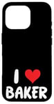 iPhone 16 Pro I Love Baker - Heart Case