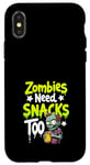 Coque pour iPhone X/XS Zombie Apocalypse Humour Humour Humour Undead Quotes Survival Comedy