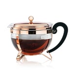 Bodum CHAMBORD Tea Maker (Stainless Steel Filter, Stainless Steel Lid, 1.3 L/44 oz) - Copper