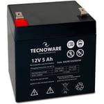 Batterie - Tecnoware - 12 V - Capacité 5 Ah - Étanche - Cosse Faston 6,3 mm