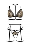 Ensemble Harnais Et Lingerie Cozmo - L/xl - Leopard