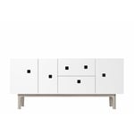 Zweed-Peep M2 Media Bench, Angel White / white oak