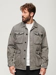 Superdry Military M65 Lightweight Jacket - Dark Grey, Dark Grey, Size 2Xl, Men