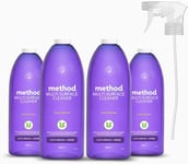 Method Multi-Surface Cleaner Spray, French Lavender, 828ml (Pack of 4)