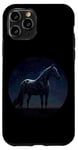 iPhone 11 Pro Horse Silhouette Under Starry Night Sky Case