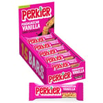 Perkier Madagascan Vanilla & Dark Chocolate Snack Bars (15 Pack) – Vegan – Gluten Free – Protein – High Fibre – Lower Sugar - Natural Ingredients – Lower Calorie – Healthy – No Palm Oil