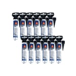 Lot de 12 colles mastic marine SIKA Sikaflex 291i - Noir - Mini recharge 70ml