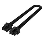 Silverstone SST-PP06BE-PC335 - Cable d'alimentation 350mm 2X EPS/ATX 12V 8 Broches vers PCIE 6 + 2 Broches, Manches Noires