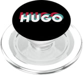 Hugo Name Chemise humoristique avec nom rétro Hugo années 80 PopSockets PopGrip pour MagSafe