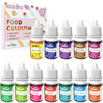 Food Colouring - 12 Colours x 6ml Food Dye Concentrated Liquid Cake Food Colouring Set