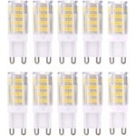 G9 LED-lampor, varmvit 3000K 5W G9 LED-lampa motsvarande 40 W halogenlampor 420 lumen ej dimbar, 10-pack [Energiklass A+],