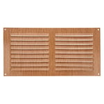 Amig - Grille de ventilation rectangulaire en Aluminium | Grilles d'aération pour sortie d'air | Idéal pour plafond de cuisine et de salle de bain | Dimensions : 150 x 300 mm | Couleur: Bois