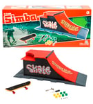 Simba 103304653 Finger Skateboard Rampe Extreme 27 x 10 x 9 cm, 8 Roues de Rechange, 2 Outils, vis et écrou, à partir de 5 Ans