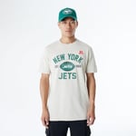 NEW YORK JETS New Era Cap NFL Regular T-Shirt Distressed Screenprint Team Graphic Stone Unisex