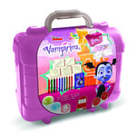 Multiprint Coffret de voyage Disney Vampirina, fabriqué en Italie, album de coloriage, avec puzzle et crayons, set de tampons Bimbi, bois et caoutchouc naturel, encre lavable non toxique, idée cadeau,