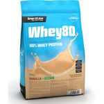 SportLife Whey80 Vanilla Ice Cream + Stevia heraproteiinijauhe, 600 g