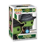 Funko Pop! Movies: Wicked - Elphaba - Pailleté- Exclusivité Amazon - Figurine en Vinyle à Collectionner - Idée de Cadeau - Produits Officiels - Jouets pour Les Enfants et Adultes - Movies Fans