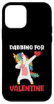 Coque pour iPhone 12 mini Dabbing Unicorn Saint-Valentin Love