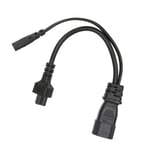 Iec320 C14 Male To C5 C7 Female Power Cord 1 In 2 Out 10A 250V Waterproof Po DZ