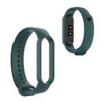 Xiaomi Mi Smart Band 6 / 5 glossy silicone watch band - Dark Cyan Grön