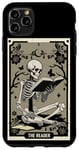 Coque pour iPhone 11 Pro Max The Reader Carte de tarot gothique sorcière squelette Halloween