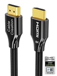 CableCreation Câble HDMI 2.1 8 K 3 m, HDMI 8K Ultra HD haute vitesse avec 48 Gbps, 8 K 60 Hz, HDCP 2,2,4:4:4, eARC, compatible avec PS5/PS4, Xbox One/X, QLED, Roku TV, etc. 3 m