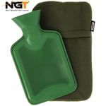 NGT Hot Water Bottle With Fleece Cover 1L Carp Fishing Camping Heat Bivvy Tent