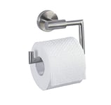 WENKO Porte papier toilette Modèle Bosio | Porte rouleau papier WC design en inox sans couvercle | Accessoires salle de bain inox | Dimensions 15 x 10,5 x 6,5 cm | Couleur argentée mat