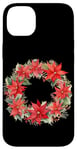 Coque pour iPhone 14 Plus Poinsettia Rouge Vert Noël Hiver Fleur Vacances