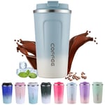 EACHPT Travel Mug, 510ml Coffee Travel Mug with Leakproof Lid,Stainless Steel Thermal Cups for Hot Drinks,Reusable Vacuum Insulated Coffee Cups, Travel Coffee Mug for Hot Cold Drinks/Tea