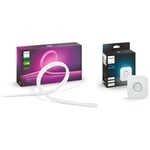 White & Color Ambiance, Lightstrip 5m extérieur + pont de connexion - Philips Hue