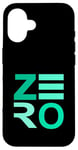 Coque pour iPhone 16 Bleu sarcelle Aqua Zeroed In! Teal Aqua Graphic