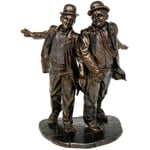 Bronze Laurel & Hardy Statue Ornament Comedy Icon Decor Studio Collection 29cm