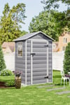 Garden Plastic Storage Shed with Lockable Hinged Door