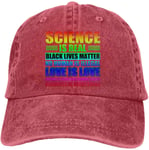 Eoinch Science is Real Black Lives Matter Sandwich Cap Denim Hats Baseball Cap