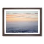 Big Box Art Landscape Fog in The Dawn 2 Framed Wall Art Picture Print Ready to Hang, Walnut A2 (62 x 45 cm)