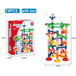 (74vnt originali dėžutė)Marble Run Race Track Rakennuspalikat Lasten 3D Labyrinttipallo Rullalelu Tee tee Marble Run Race Coaster Setti 80/105/109/133 kpl Joululahja